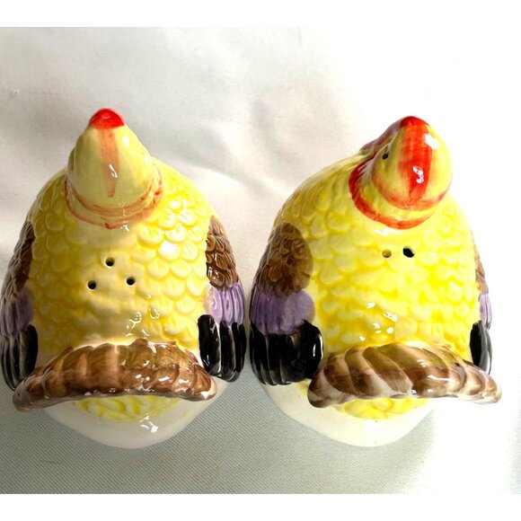Ceramic Turkey Salt & Pepper Shakers Vintage Holiday Thanksgiving Autumn Festive - Picture 3 of 12